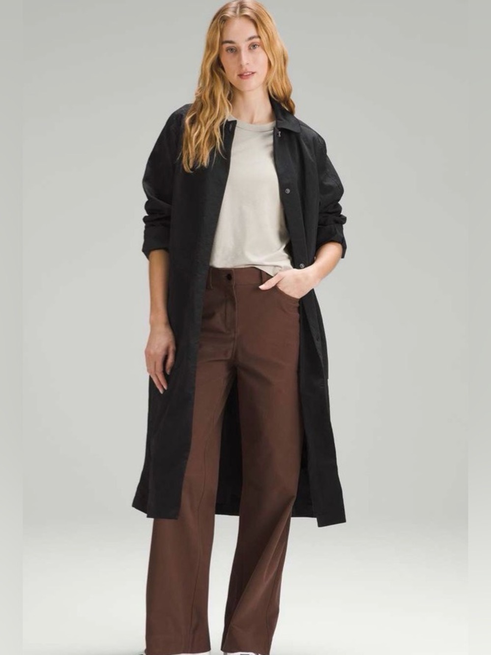 Lululemon Lightweight Collared A-Line Coat
Black